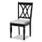 Baxton Studio Reneau Gray Upholstered Espresso Brown Finished Wood Dining Chair, PK4 153-9404 - alternate 7